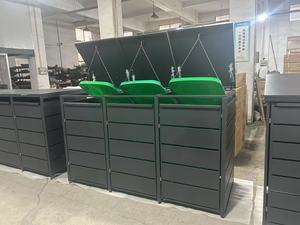 Nuovo produttore di fonti di Design per tetto inclinato bidone della <span class=keywords><strong>spazzatura</strong></span> 3 bidoni in acciaio zincato coperchio del bidone della <span class=keywords><strong>spazzatura</strong></span> - Product Image 6