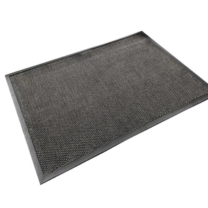 ダブルリブストライプマット入り口<span class=keywords><strong>PVC</strong></span>フロアマットブラック/レッド/グレー/ブルー洗えるポリエステルドアマットポリエステルカーペット - Product Image 1