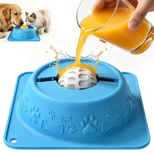 ZMaker 2026 Anti-Slip Hondenspeelbak met Interactieve Rolbal van Silicone voor Vloeibare Traktaties - Product Image 1