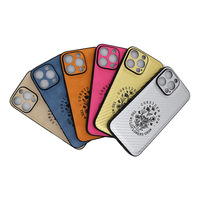 Funda para Teléfono con Grabado Láser de PU, Anti-desgaste, Anti-caídas, para iPhone 16 17 Pro Max, Diseño de Logotipo Personalizado, 6 Colores, Regalo Personalizado