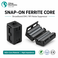 Bobine de refoulement à noyau de ferrite NiZn magnétique souple à haute perméabilité, à clip amovible, pour câble de données USB et fil de signal, certifiée ROHS/REACH
