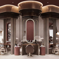 Comptoir de présentation de salon robuste et durable Retron avec éclairage LED, design personnalisable avec dessus en pierre, écologique, étanche, couleur personnalisée