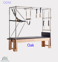 Mesa de Pilates Cadillac Trapeze de Madera de Roble Clínica para Fisioterapia, Rehabilitación, Entrenamiento de Coordinación Neuromuscular y Reformadores de Pilates