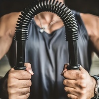 Barre d'entraînement de force pour les bras 50 kg, ressort professionnel pour l'entraînement des muscles de la poitrine et des bras, équipement de fitness
