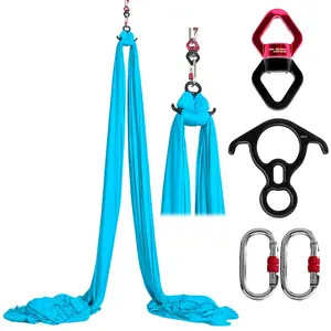 Ensemble de soies aériennes de yoga hamac extensible moyen trapèze mouche d'inversion y compris accessoires de yoga