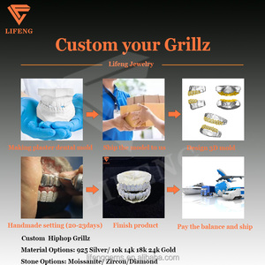 Personalizzato impeccabile <span class=keywords><strong>Grillz</strong></span> 8 on 8 Deep Perm Cut Vvs Moissanite Hip Hop <span class=keywords><strong>Grillz</strong></span> ghiacciato S925 18k oro bianco Moissanite denti <span class=keywords><strong>Grillz</strong></span> - Product Image 5