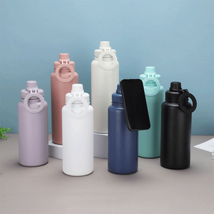 Bouteille d'eau de 1000 ml avec support magnétique pour téléphone portable, sans BPA, bouteille d'eau sportive personnalisée avec support magnétique pour téléphone. - Product Image 3