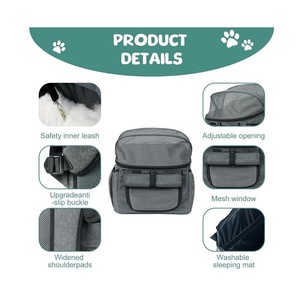 Dog <strong>Bike</strong> Bag Foldable Soft-Sided with Mesh Windows <strong>Pet</strong> Travel Bag Dog <strong>Bike</strong> Basket <strong>Carrier</strong> - Product Image 4