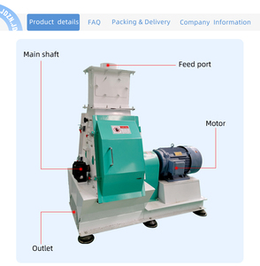 Mới Năng Suất Cao Thép Không Gỉ Nước Drop Shipping Hammer Mill Động Vật Thức Ăn Bột Máy Làm Điện Động Cơ Ngô Hạt - Product Image 6