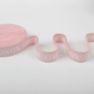 Factory Wholesale Nylon Polyester Spandex Material Elastic <b>Webbing</b> Belt Jacquard LOGO Elastic Waistband - Product Image 2