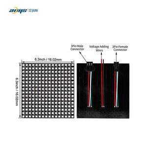 Panel <span class=keywords><strong>LED</strong></span> Digital WS2812B de 5V, 16*16 píxeles, Flexible, Pantalla de Píxeles Individuales, Decoración de Pared, Panel de Matriz <span class=keywords><strong>LED</strong></span> Inteligente Direccionable - Product Image 5