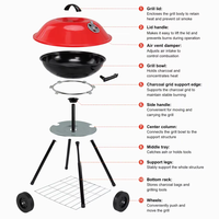 Barbecue portable pliable en fer de style coréen moderne, de qualité supérieure et luxueux