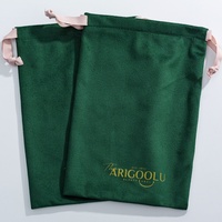 Pochette à bijoux en velours avec logo personnalisé mini sacs d'emballage cadeau avec cordon de serrage pour téléphone portable appareil photo appareil ménager flexographie imprimée