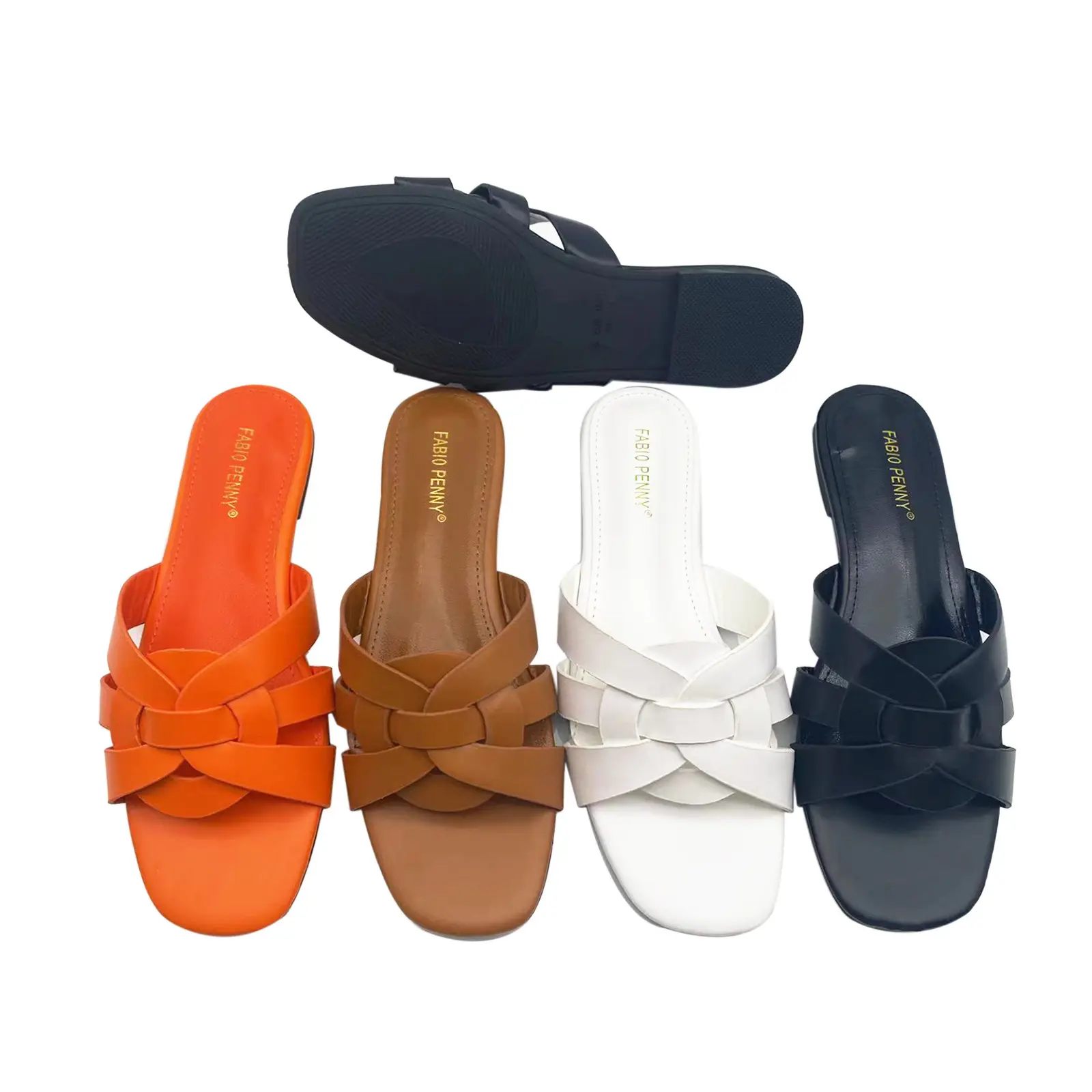 Женская обувь на плоской подошве; Повседневные модные шлепанцы с поясом; Женские сандалии из искусственной кожи; Оптовая продажа