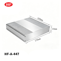 Boîtier en aluminium anodisé argenté pour dissipateur thermique, boîtier pour projet électronique, boîtier d'alimentation, boîtier en aluminium