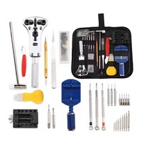 147 pièces montre outils ouvre dissolvant ressort barre réparation levier tournevis horloge réparation outil Kit horloger outils étui rigide OEM