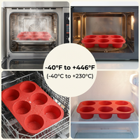 Moules à gâteau en silicone antiadhésifs sans BPA pour la pâtisserie à domicile, moules à muffins et cupcakes réutilisables, moule à mousse en silicone
