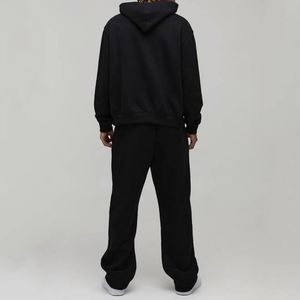 Sweat-shirt et pantalon de survêtement noirs pour homme, style course automobile, personnalisés, ensemble deux pièces - Product Image 3
