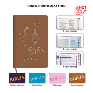 Ventes du fabricant <span class=keywords><strong>Maison</strong></span> d'impression couleur personnalisée KJV en relief souple en cuir Pu Bible portugaise - Product Image 3