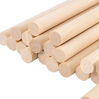 Bâtons en bois brut non finis, artisanat en bois naturel, tiges en bois de chêne poli pour les arts, le bricolage, l'artisanat et le style nautique