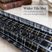 Support de pousseur de tuiles de mahjong américain style preppy classique, 4 pièces, 20 pouces, en acrylique transparent avec incrustation à carreaux, cadeau de fêtes