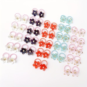 2026 Hot Selling Multiple Models <b>Sweet</b> Simple Flower Decoration Rubber Band Girl's Hair Accessory Fashionable Jewelry Wholesale - Product Image 4