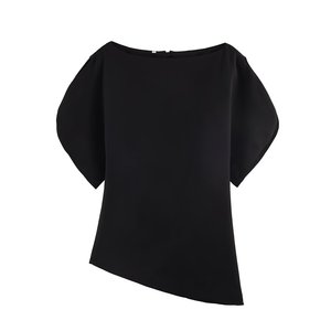Top Estivi Sexy da Donna, T-Shirt <span class=keywords><strong>con</strong></span> Maniche <span class=keywords><strong>a</strong></span> Bolla Corte e <span class=keywords><strong>Scollo</strong></span> <span class=keywords><strong>a</strong></span> <span class=keywords><strong>Barca</strong></span>, <span class=keywords><strong>Blusa</strong></span> Asimmetrica Elegante Casual Stile Y2K, T-Shirt Dolce da Donna - Product Image 4
