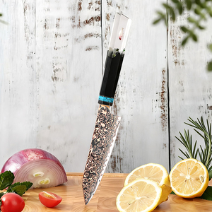 ชุดมีดครัวเอนกประสงค์ Keenhope Japan Aichi 33 ชั้น เหล็กดามัสกัสทองเหลืองผสมทองแดง AUS10 ขนาด 5 นิ้ว ด้ามจับทำจากไม้พะยูงผสมเรซิ่น - Product Image 5