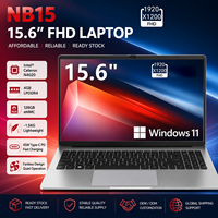 Ordinateur portable Intel N4020 en gros, écran FHD 15,6 pouces, 4 Go de RAM, 128 Go EMMC, stock disponible, fournisseur OEM ODM marque privée