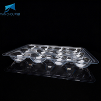 Barquette en plastique PET transparente de forme rectangulaire, marque TIANCHOU, pour l'emballage d'aliments, de gâteaux, de bonbons et de chocolat