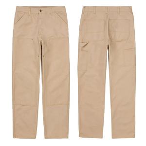 Pantalon de menuisier kaki à double genoux pour hommes Jeans de travail Pantalon cargo de <span class=keywords><strong>peintre</strong></span> bicolore personnalisé pour hommes délavé à la pierre - Product Image 6