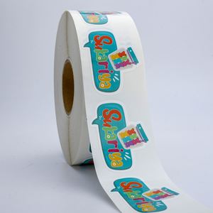 Autocollants adhésifs découpés sur mesure Sukariya, imperméables, écologiques, réutilisables, en rouleau PET pour contenants alimentaires, forme irrégulière - Product Image 3
