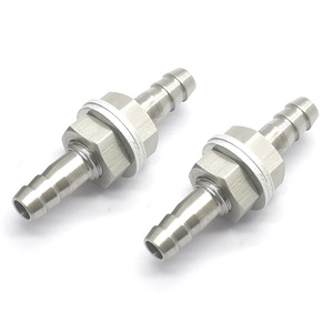 Conector de Unión Hexagonal Recto de 1/4'' para Manguera, Conector de Manguera CNC con Juntas y Tuercas para Modificación de Automóviles - Product Image 3