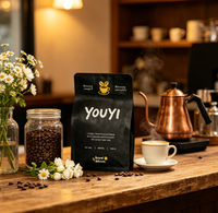 Bolsa de Café con Fondo Plano YOUYI, de Aluminio, con Válvula Unidireccional, a Prueba de Humedad, con Cierre Hermético, Apta para Alimentos, Libre de BPA