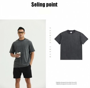 เสื้อยืดคอตตอนวินเทจเนื้อหนัก 280 กรัม แขนสั้น ทรงคอกลม ซักแล้ว ไม่มีลาย คุณภาพสูง ขายส่ง รับสั่งทำเสื้อยืด - Product Image 2