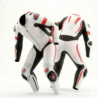 Combinaison de course moto pour homme à manches longues, imprimée, personnalisable, en cuir blanc, noir, rouge, respirante, pour toutes les saisons