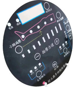 Custom Wide <b>Black</b> <b>Acrylic</b> Touch Control Panel For Smart Home Appliance With 6 Round Buttons - Product Image 3