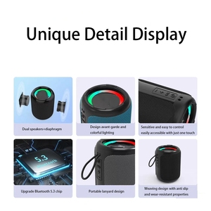 B37 Chất lượng cao IPX6 không thấm nước ngoài trời di động cho Bluetooth <span class=keywords><strong>Speaker</strong></span> với RGB đèn TF USB AUX cho Điện thoại di động sử dụng điện thoại - Product Image 6