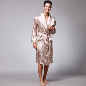 Vente <span class=keywords><strong>en</strong></span> gros de pyjamas pour hommes <span class=keywords><strong>peignoir</strong></span> <span class=keywords><strong>en</strong></span> <span class=keywords><strong>satin</strong></span> à manches longues avec imprimé respirant portable - Product Image 3