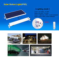 Kit d'éclairage LED Demax Solar Batten Light pour abri de voiture, station de bus, cour, jardin, paysage, extérieur/intérieur, étanche IP65