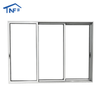 Porte coulissante automatique à rupture de pont thermique en aluminium pour maison résidentielle et commerce, porte patio en verre robuste