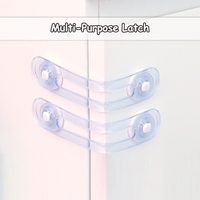 Kit de sécurité enfant Prodigy en plastique transparent, 2 pièces, loquets et serrures pour tiroirs et armoires, pour réfrigérateur, protection bébé