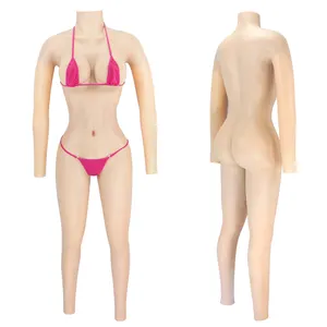 ONEFENG Silicone Boobs Meme Vagina Full Body Suit For Crossdresser Drag Queen Breast Form Buttocks Pad Breast Plate False Pussy