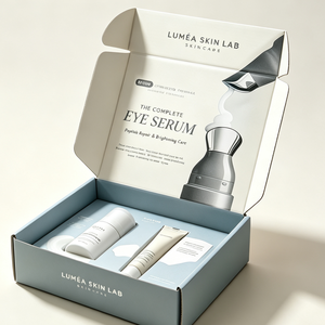 Custom Self-locking <b>Kraft</b> White Corrugated Mailer <b>Box</b> Die Cut Insert Tray Cosmetic Skincare Beauty Shipping Packaging <b>Box</b> - Product Image 2