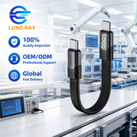 Câble de données USB4 FPC USB-C vers USB-C 8K 240W PD 40 Gbps pour projecteur, ordinateur portable, HDTV - Fabrication OEM/ODM LUNG LUNG KAY
