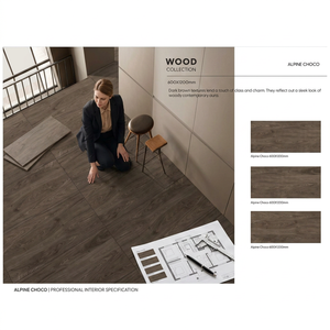 Belly Brown Wood Look Porcelain Tiles 600x1200mm Non Slip Floor Wall Natural Texture Ceramic Designs - Product Image 6