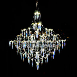 Lampadario da salotto lucciola Villa Hall Luxury Creative Light Cube moderna lampada ristorante stellato a tarassaco - Product Image 1