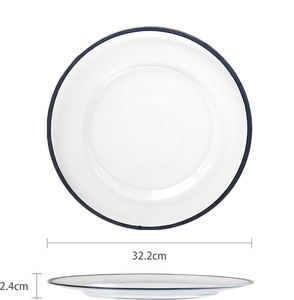 SONYA Piatti di Presentazione Classici da 13 Pollici in Vetro Trasparente con Bordo Nero per Uso Domestico - Product Image 3