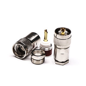 Abrazadera macho recta UHF (PL259 SO259) para cable Cipper RG214 RG8 RG213 10awg 6mm - Product Image 2