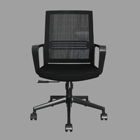 Chaise de bureau ergonomique moderne noire haute design réglable avec maille rotative pour meubles de laboratoire